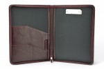 Конференц-папка формата A4 на молнии из натуральной кожи. 26 BL-0-2F