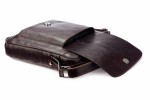 Классическая кожаная сумка через плечо. 651 BL-0-2BG