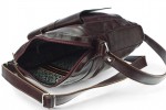 Классическая кожаная сумка через плечо. 651 BL-0-2BG