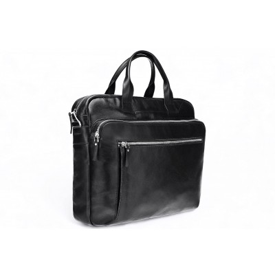 Кожаный портфель-сумка A4 701 BL-0-1BR_NIC