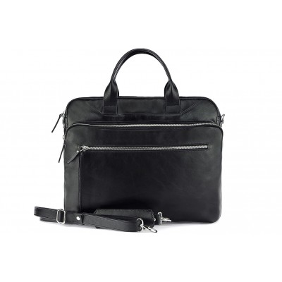 Кожаный портфель-сумка A4 701 BL-0-1BR_NIC