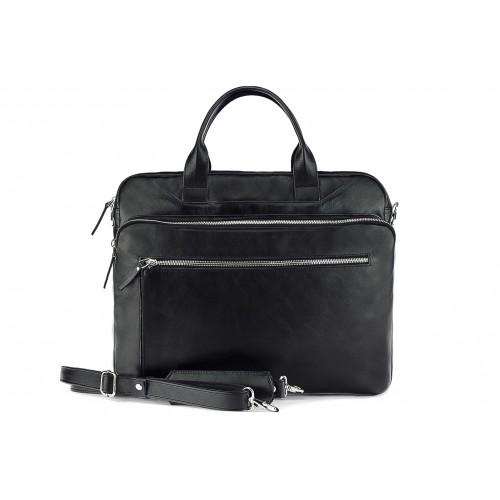 Кожаный портфель-сумка A4 701 BL-0-1BR_NIC