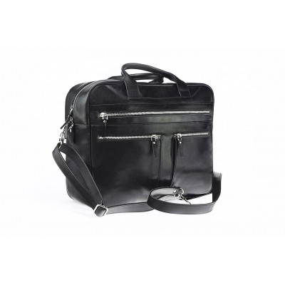 Кожаный портфель-сумка A4 704 BL-0-1BR_NIC