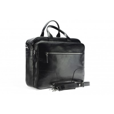 Кожаный портфель-сумка A4 706 BL-0-1BR_NIC