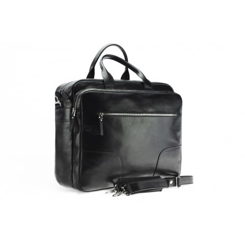 Кожаный портфель-сумка A4 706 BL-0-1BR_NIC