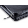 Конференц-папка формата A4 на молнии из натуральной кожи. 24 BL 0-1F